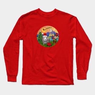 A Fantasy Land Christmas with a Very Cute Guinea Pig Long Sleeve T-Shirt